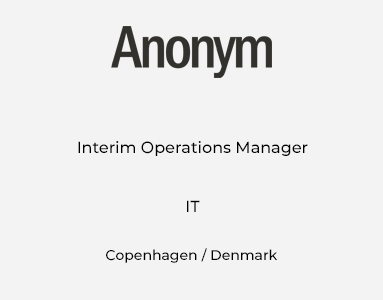 Interim Operations Manager for a Public Organization